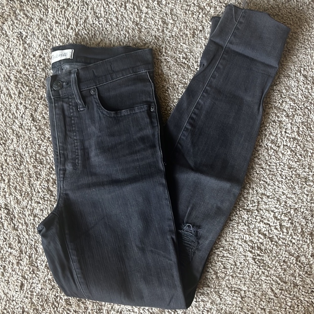 Madewell 9” Mid Rose Skinny Jeans in Black Sea